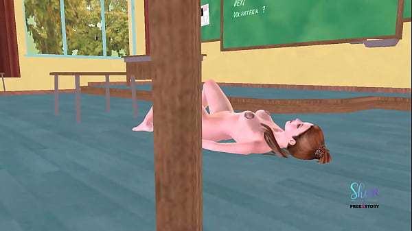 An animated 3d cartoon porn video – beautiful teen girl giving sexy poses